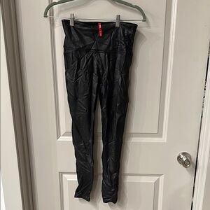 NWOT Spanx Black Faux Leather Leggings
